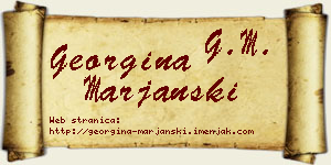 Georgina Marjanski vizit kartica